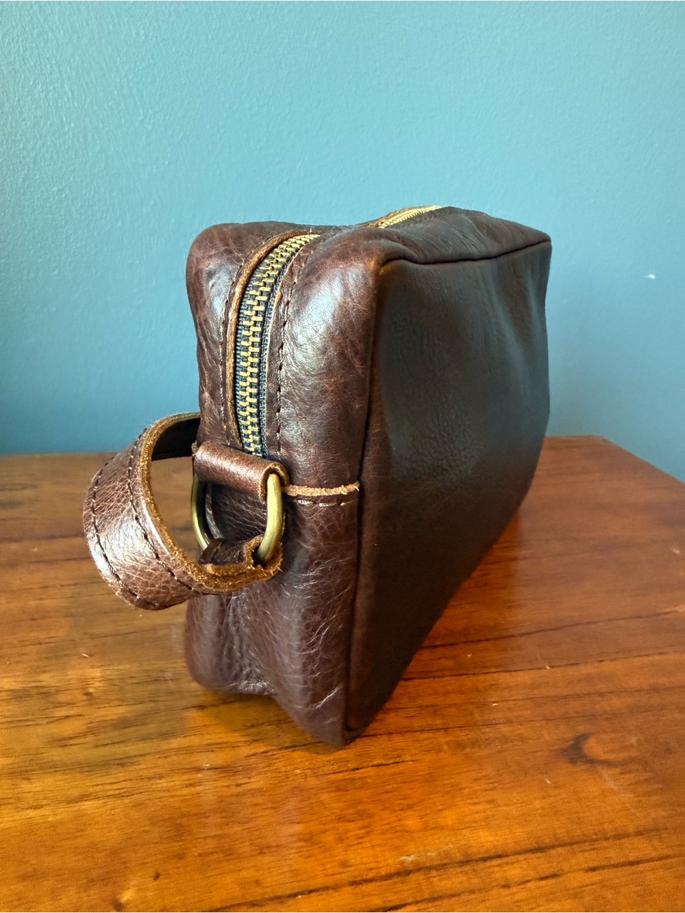 Portland Leather - large Camera Bag in Coldbrew - Picture 4 of 8